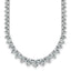 14k White Gold 16 1/3 carat Lab Grown Diamond VS+ F+ Complete Round 18 inch Graduated Tennis Necklace