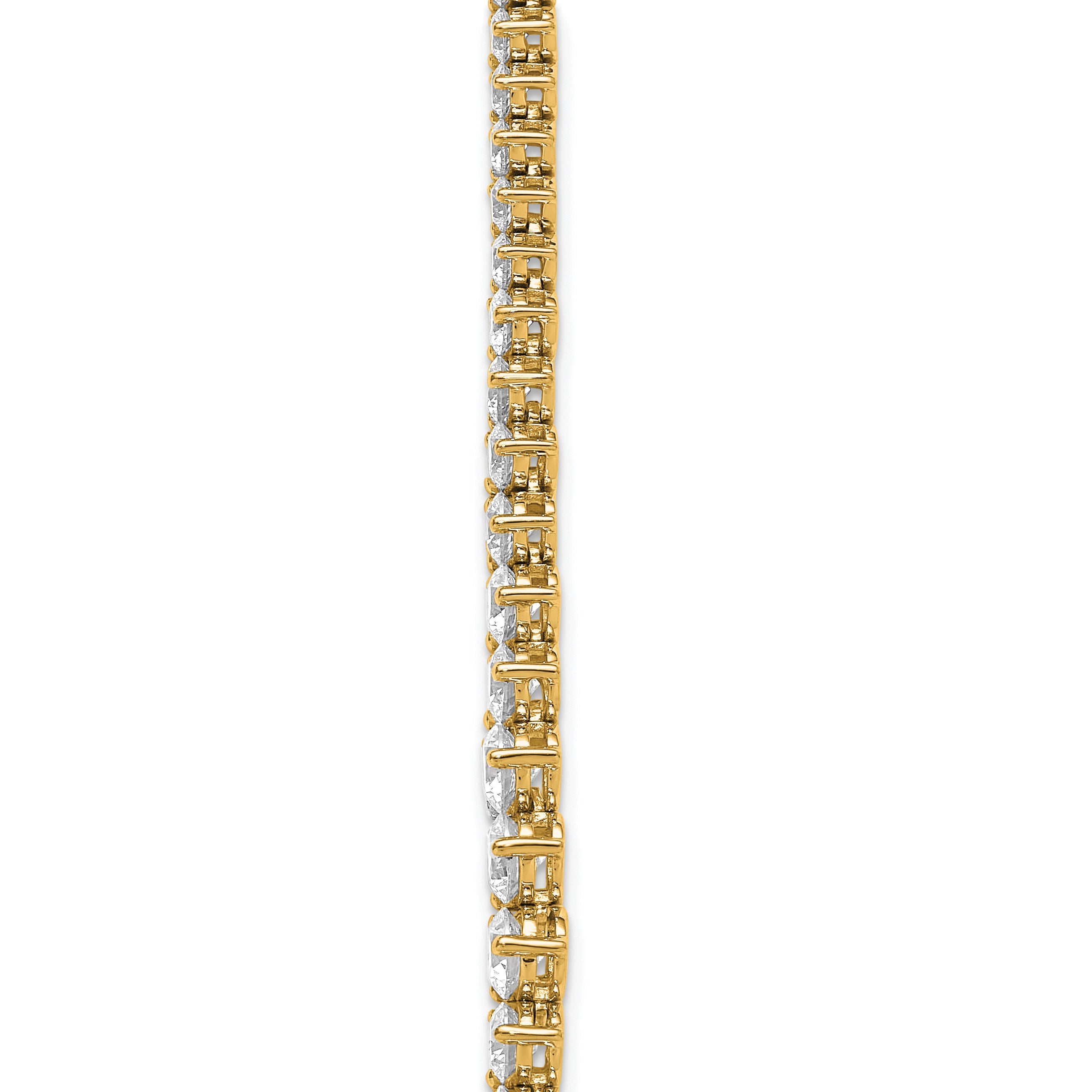 14k 16 1/3 carat Lab Grown Diamond VS+ F+ Complete Round 18 inch Graduated Tennis Necklace