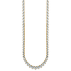 14k 16 1/3 carat Certified Lab Grown Diamond VS/SI+ G+ Complete Round 18 inch Graduated Tennis Necklace