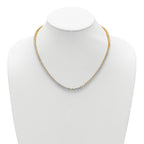 14k 16 1/3 carat Certified Lab Grown Diamond VS/SI+ G+ Complete Round 18 inch Graduated Tennis Necklace