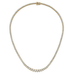 14k 16 1/3 carat Certified Lab Grown Diamond VS/SI+ G+ Complete Round 18 inch Graduated Tennis Necklace