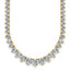 14k 16 1/3 carat Certified Lab Grown Diamond VS+ F+ Complete Round 18 inch Graduated Tennis Necklace