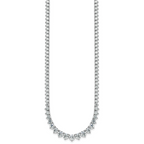 14k White Gold 11 5/8 carat Lab Grown Diamond VS+ F+ Complete Round 20 inch Graduated Tennis Necklace
