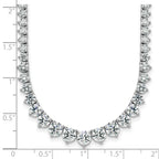 14k White Gold 11 5/8 carat Certified Lab Grown Diamond VS/SI+ G+ Complete Round 20 inch Graduated Tennis Necklace
