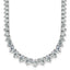 14k White Gold 11 5/8 carat Lab Grown Diamond VS+ F+ Complete Round 20 inch Graduated Tennis Necklace
