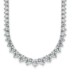 14k White Gold 11 5/8 carat Certified Lab Grown Diamond VS+ F+ Complete Round 20 inch Graduated Tennis Necklace