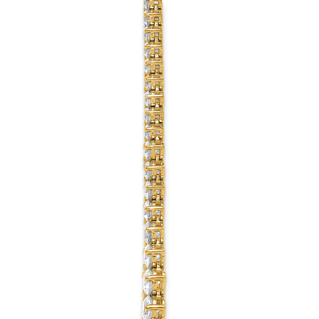 14k 11 5/8 carat Certified Lab Grown Diamond VS/SI+ G+ Complete Round 20 inch Graduated Tennis Necklace