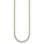 14k 11 5/8 carat Certified Lab Grown Diamond VS/SI+ G+ Complete Round 20 inch Graduated Tennis Necklace