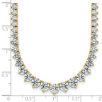 14k 11 5/8 carat Certified Lab Grown Diamond VS/SI+ G+ Complete Round 20 inch Graduated Tennis Necklace