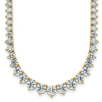 14k 11 5/8 carat Lab Grown Diamond VS+ F+ Complete Round 20 inch Graduated Tennis Necklace