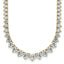 14k 11 5/8 carat Certified Lab Grown Diamond VS+ F+ Complete Round 20 inch Graduated Tennis Necklace