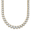 14k 25 3/8 carat Lab Grown Diamond VS/SI+ G+ Complete Round 16 inch Graduated Tennis Necklace