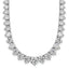 14k White Gold 26 3/4 carat Lab Grown Diamond VS+ F+ Complete Round 18 inch Graduated Tennis Necklace