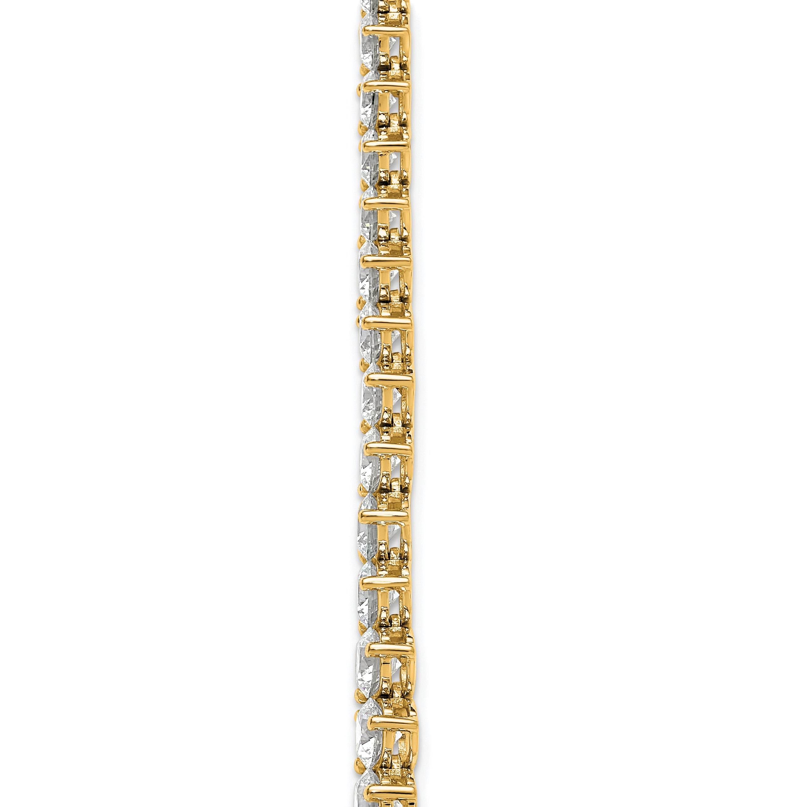 14k 26 3/4 carat Certified Lab Grown Diamond VS+ F+ Complete Round 18 inch Graduated Tennis Necklace