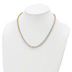 14k 26 3/4 carat Certified Lab Grown Diamond VS+ F+ Complete Round 18 inch Graduated Tennis Necklace