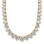 14k 26 3/4 carat Lab Grown Diamond VS/SI+ G+ Complete Round 18 inch Graduated Tennis Necklace