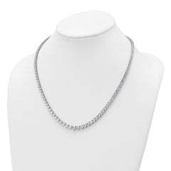 14k White Gold 27 3/4 carat Certified Lab Grown Diamond VS/SI+ G+ Complete Round 16 inch Graduated Tennis Necklace