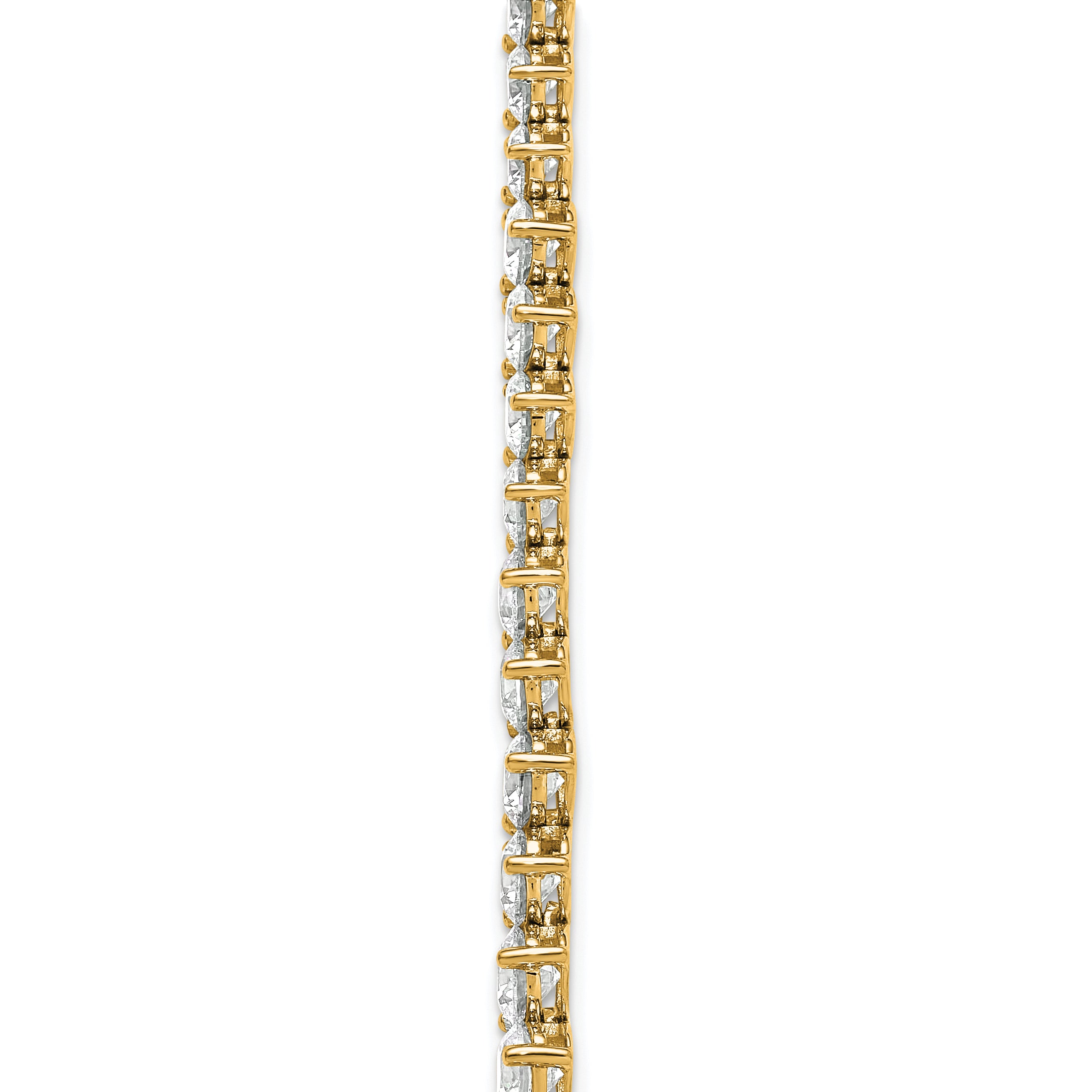 14k 27 3/4 carat Certified Lab Grown Diamond VS+ F+ Complete Round 16 inch Graduated Tennis Necklace