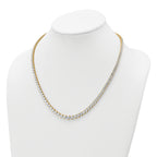 14k 27 3/4 carat Certified Lab Grown Diamond VS/SI+ G+ Complete Round 16 inch Graduated Tennis Necklace