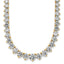 14k 27 3/4 carat Certified Lab Grown Diamond VS+ F+ Complete Round 16 inch Graduated Tennis Necklace