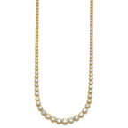 14k 10 carat Lab Grown Diamond VS/SI+ G+ Complete Round 16 inch Graduated Tennis Necklace