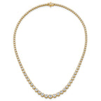 14k 10 carat Lab Grown Diamond VS/SI+ G+ Complete Round 16 inch Graduated Tennis Necklace