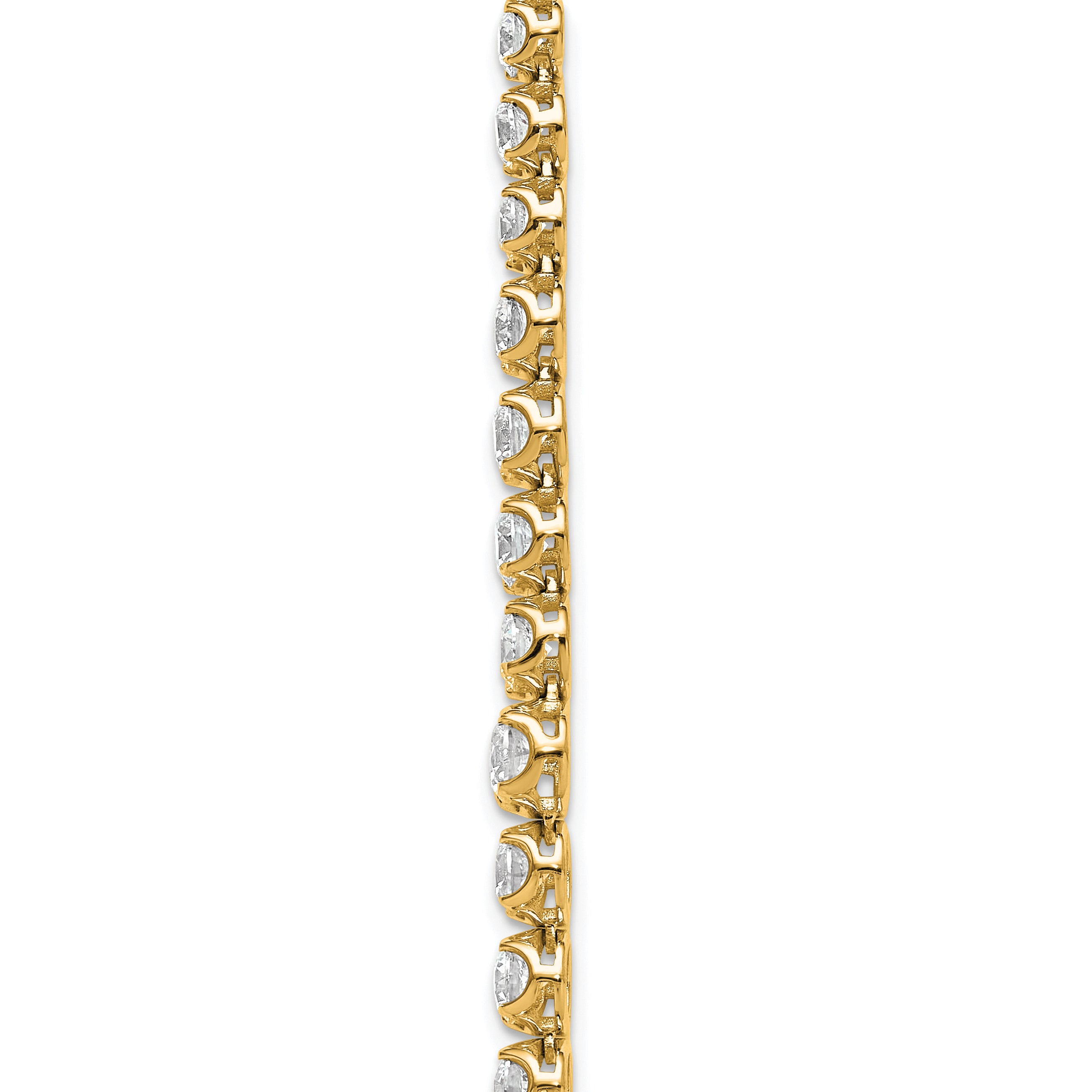 14k 11 carat Certified Lab Grown Diamond VS+ F+ Complete Round 20 inch Graduated Tennis Necklace