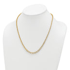 14k 11 carat Certified Lab Grown Diamond VS+ F+ Complete Round 20 inch Graduated Tennis Necklace