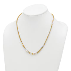 14k 11 carat Certified Lab Grown Diamond VS+ F+ Complete Round 20 inch Graduated Tennis Necklace