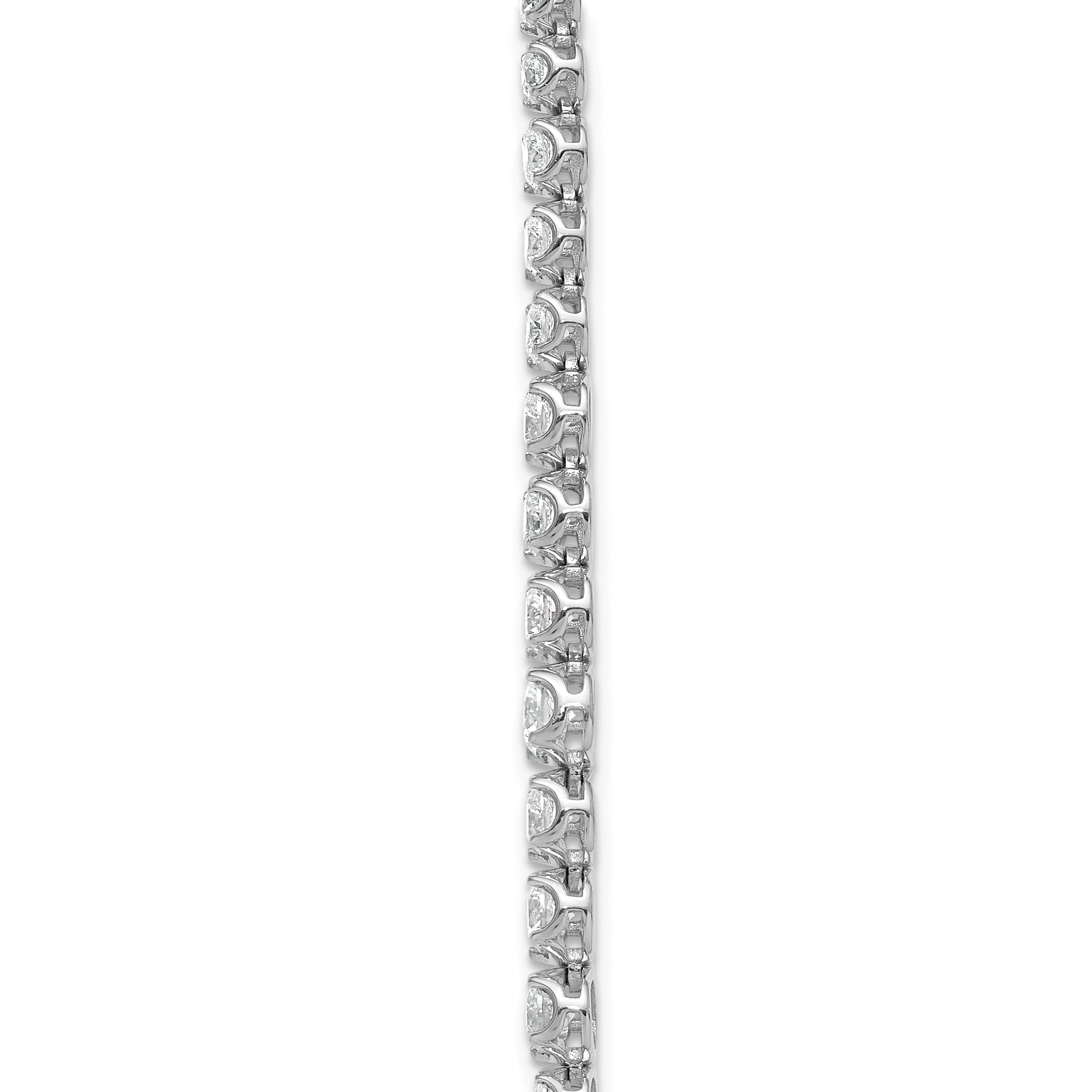 14k White Gold 14 3/8 carat Lab Grown Diamond VS/SI+ G+ Complete 16 inch Graduated Layered Tennis Necklace
