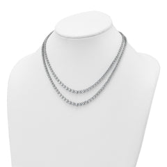 14k White Gold 14 3/8 carat Certified Lab Grown Diamond VS/SI+ G+ Complete 16 inch Graduated Layered Tennis Necklace