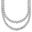 14k White Gold 14 3/8 carat Lab Grown Diamond VS+ F+ Complete 16 inch Graduated Layered Tennis Necklace