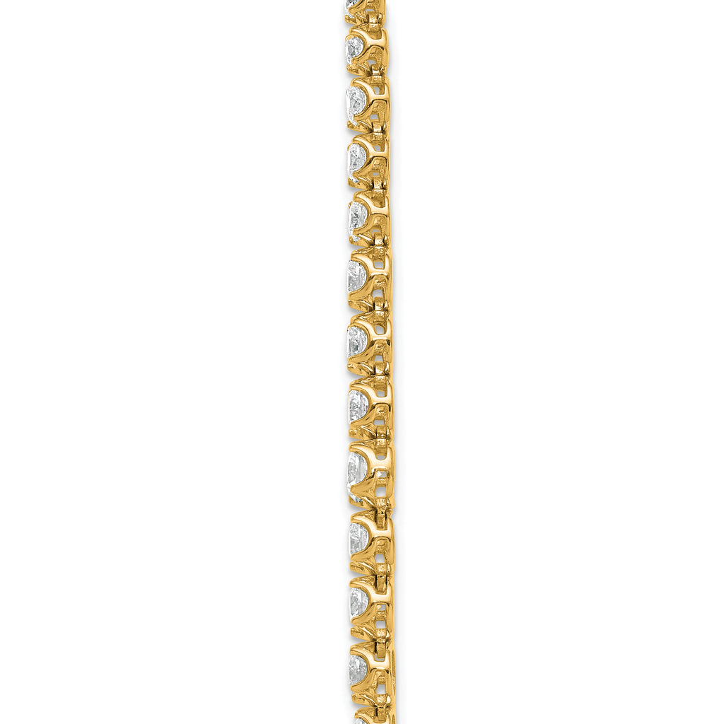 14k 14 3/8 carat Certified Lab Grown Diamond VS/SI+ G+ Complete 16 inch Graduated Layered Tennis Necklace