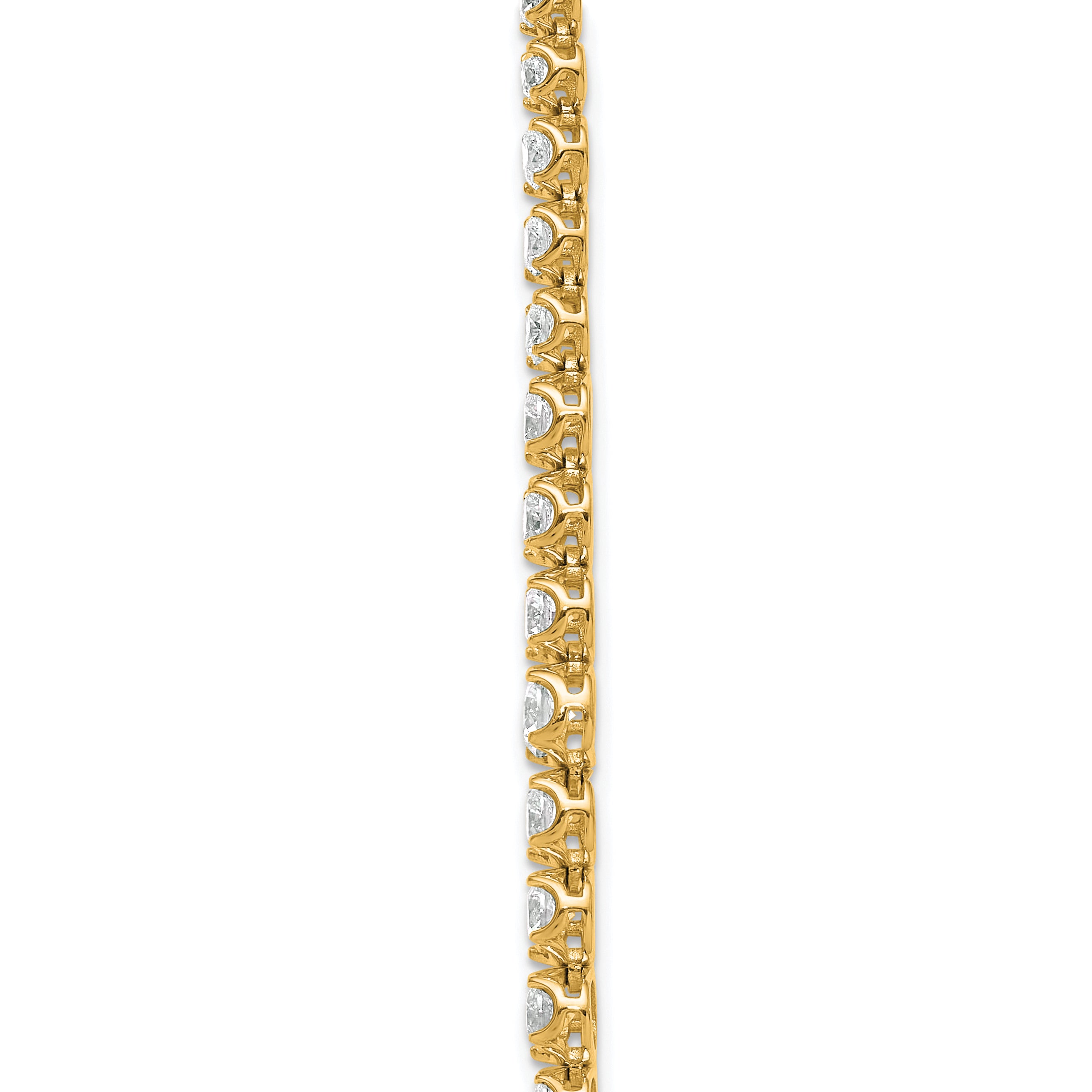 14k 14 3/8 carat Lab Grown Diamond VS+ F+ Complete 16 inch Graduated Layered Tennis Necklace