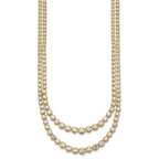 14k 14 3/8 carat Lab Grown Diamond VS+ F+ Complete 16 inch Graduated Layered Tennis Necklace