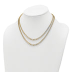 14k 14 3/8 carat Lab Grown Diamond VS+ F+ Complete 16 inch Graduated Layered Tennis Necklace