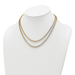 14k 14 3/8 carat Certified Lab Grown Diamond VS+ F+ Complete 16 inch Graduated Layered Tennis Necklace