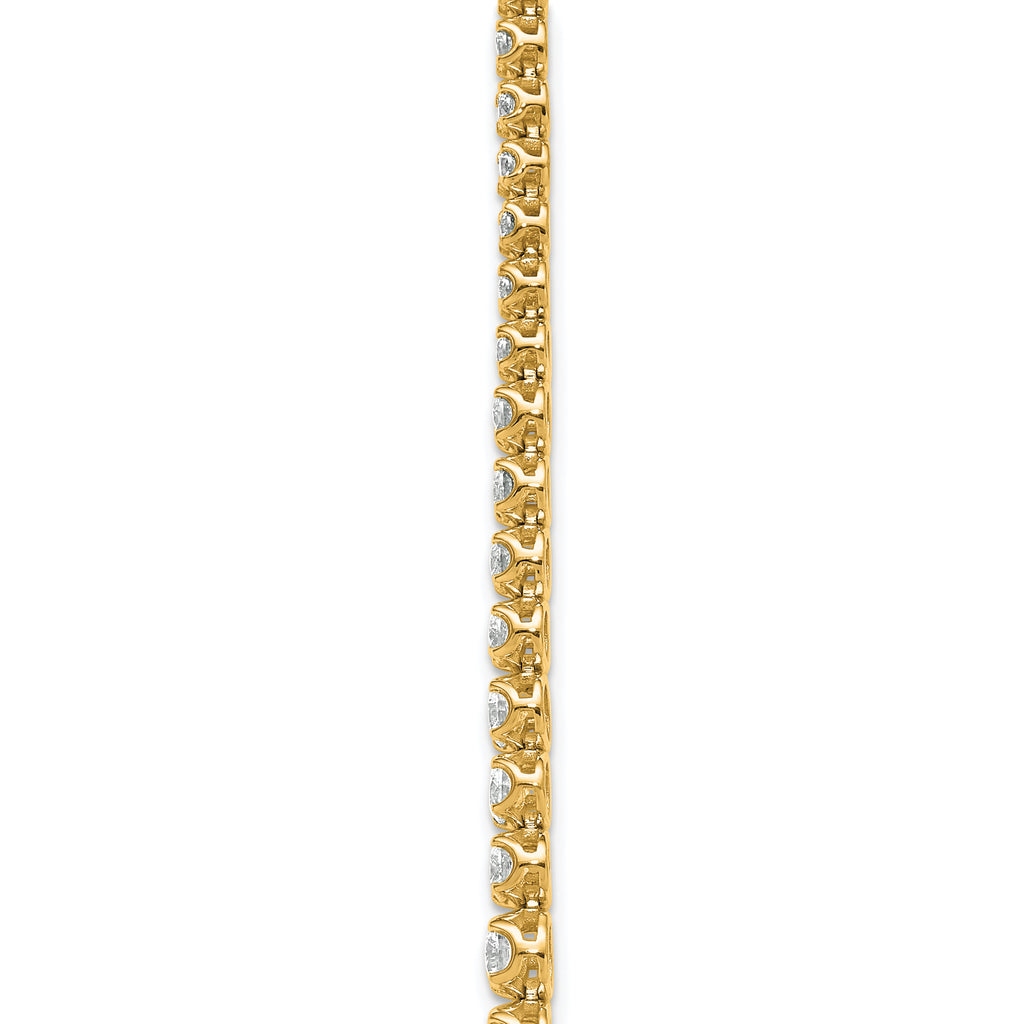 14k 14 7/8 carat Certified Lab Grown Diamond VS+ F+ Complete 18 inch Graduated Layered Tennis Necklace