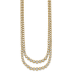 14k 14 7/8 carat Certified Lab Grown Diamond VS+ F+ Complete 18 inch Graduated Layered Tennis Necklace