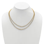 14k 14 7/8 carat Certified Lab Grown Diamond VS/SI+ G+ Complete 18 inch Graduated Layered Tennis Necklace