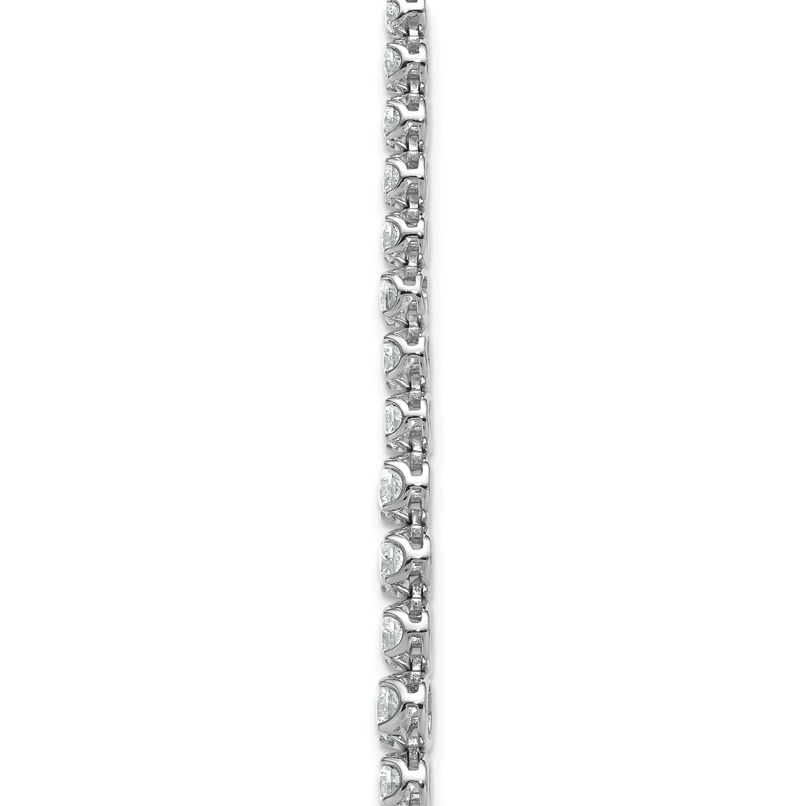 14k White Gold 15 1/2 carat Certified Lab Grown Diamond VS/SI+ G+ Complete 20 inch Graduated Layered Tennis Necklace
