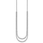 14k White Gold 15 1/2 carat Lab Grown Diamond VS+ F+ Complete 20 inch Graduated Layered Tennis Necklace