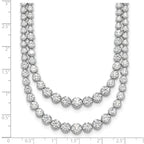 14k White Gold 15 1/2 carat Certified Lab Grown Diamond VS/SI+ G+ Complete 20 inch Graduated Layered Tennis Necklace