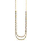 14k 15 1/2 carat Certified Lab Grown Diamond VS+ F+ Complete 20 inch Graduated Layered Tennis Necklace