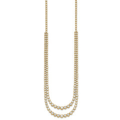 14k 15 1/2 carat Lab Grown Diamond VS+ F+ Complete 20 inch Graduated Layered Tennis Necklace
