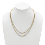 14k 15 1/2 carat Lab Grown Diamond VS/SI+ G+ Complete 20 inch Graduated Layered Tennis Necklace