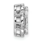 14k White Gold 1 1/8 carat Lab Grown Diamond VS/SI+ G+ Complete Cluster Chain Slide Pendant