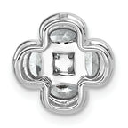 14k White Gold 1 1/8 carat Lab Grown Diamond VS/SI+ G+ Complete Cluster Chain Slide Pendant