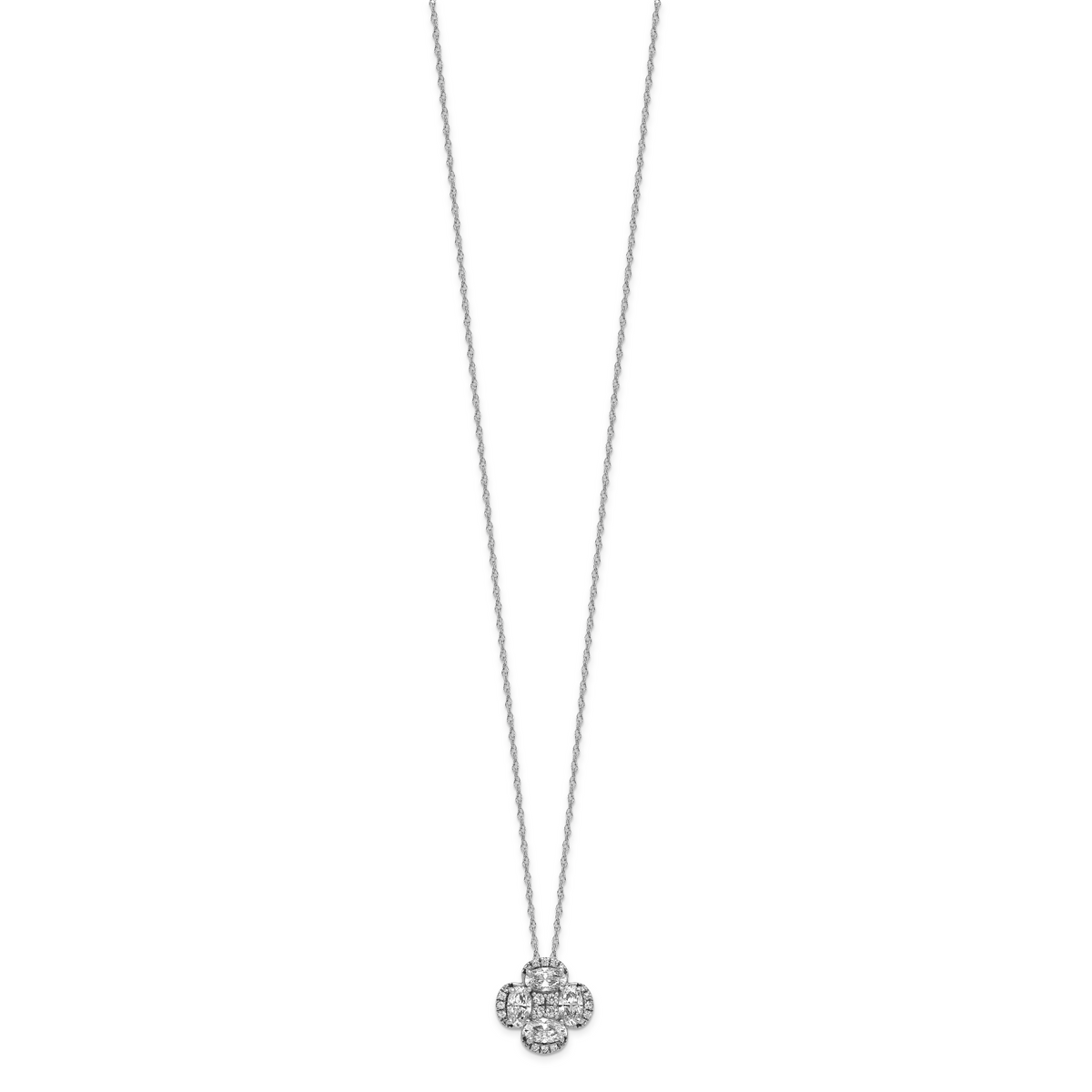 14kw Lab Grown VS/SI+ G+ Diamond Cluster Pendant with Chain Main image