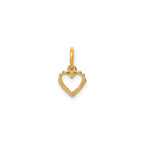 Diamond Beaded Heart Pendant in 14K Yellow Gold (.03 ct. tw.) - Sophia Jewelers